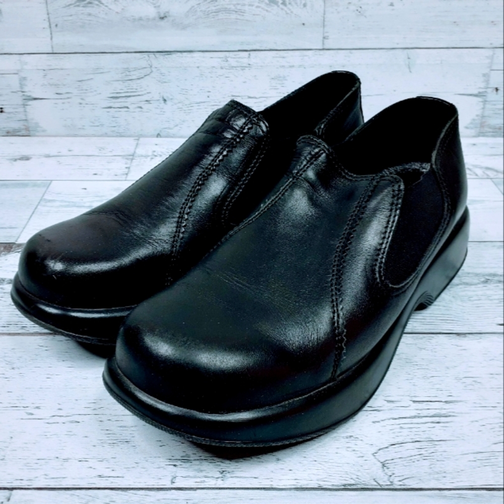 Dansko CO 4 28 Black Leather Professional Slip On Shoes EUR size 40 US 9.5 NICE!